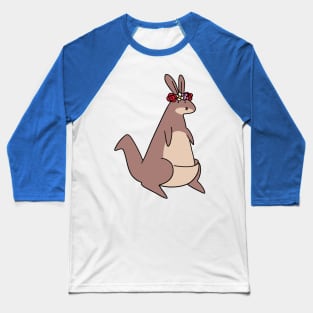 Flower Crown Kangaroo Baseball T-Shirt